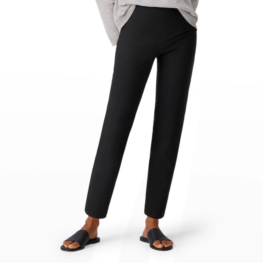All occasion women’s high-waisted stretch crepe slim pant. Comfy & breathable!